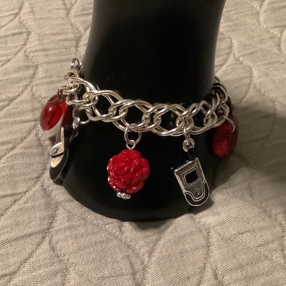 Jewelry Vtg Red Charm Bracelet Poshmark